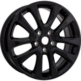  20x8 Factory Replacement New Alloy Wheel for 2017-2022 Jeep Grand Cherokee with 10 Spoke Painted Black