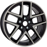  18x8 Factory Replacement New Alloy Wheel for 2022-2024 Honda Civic with 10 Spoke Machined Painted Black Smoke Clear