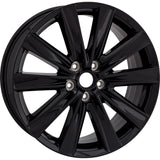  19x7.5 Factory Replacement New Alloy Wheel for 2021-2022 Mazda 6 with 10 Spoke Painted Gloss Black