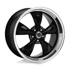 18X9 GLOSS BLACK MACHINED LIP 34MM American Racing Wheel