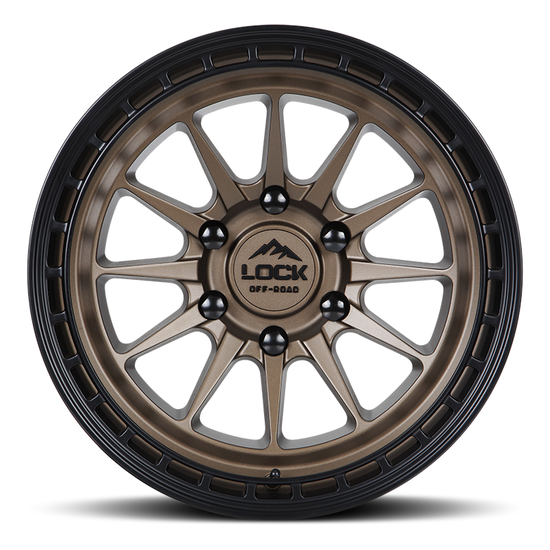 Lock Offroad Baja 17x9 6x135 -12et 87.1 Matte Desert Bronze w/ Matte Black Ring Wheel