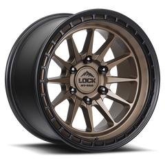 Lock Offroad Baja 17x9 6x135 -12et 87.1 Matte Desert Bronze w/ Matte Black Ring Wheel