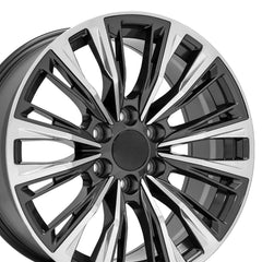 20x9 Replica Wheel CA93 fits Cadillac Escalade - Gunmetal with Polished Face