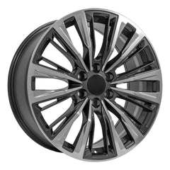 22x9 Replica Wheel CA93 fits Cadillac Escalade - Gunmetal with Polished Face