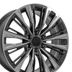 22x9 Replica Wheel CA93 fits Cadillac Escalade - Gunmetal with Polished Face