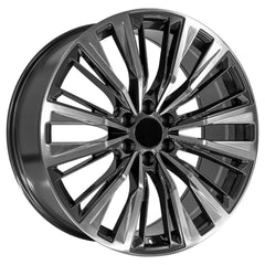 24x10 Replica Wheel CA93 fits Cadillac Escalade - Gunmetal with Polished Face