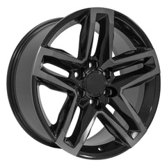 20x9 Replica Wheel CV34B fits Chevrolet Silverado 1500 - Black Machined with Tinted Clear