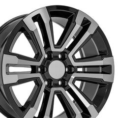 20x9 Replica Wheel CV44 fits GMC Yukon Denali - Black Machined