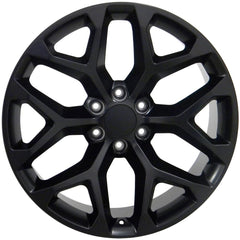 22x9 Replica Wheel CV98B fits Chevy Silverado - Satin Black