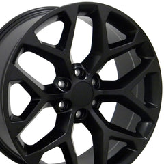 22x9 Replica Wheel CV98B fits Chevy Silverado - Satin Black