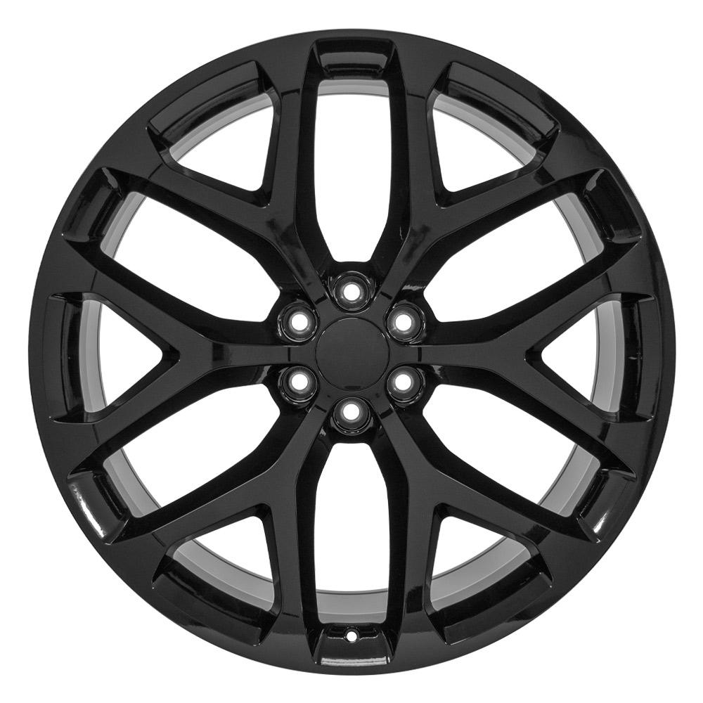 26x10 Replica Wheel CV98 fits Chevy Silverado - Gloss Black