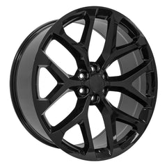 26x10 Replica Wheel CV98 fits Chevy Silverado - Gloss Black