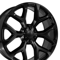 26x10 Replica Wheel CV98B fits Chevy Silverado - Satin Black 