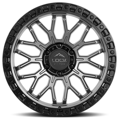 Lock Offroad Krawler 20x10 6x135 -18et 87.1 Matte Gray w/ Matte Black Ring Wheel