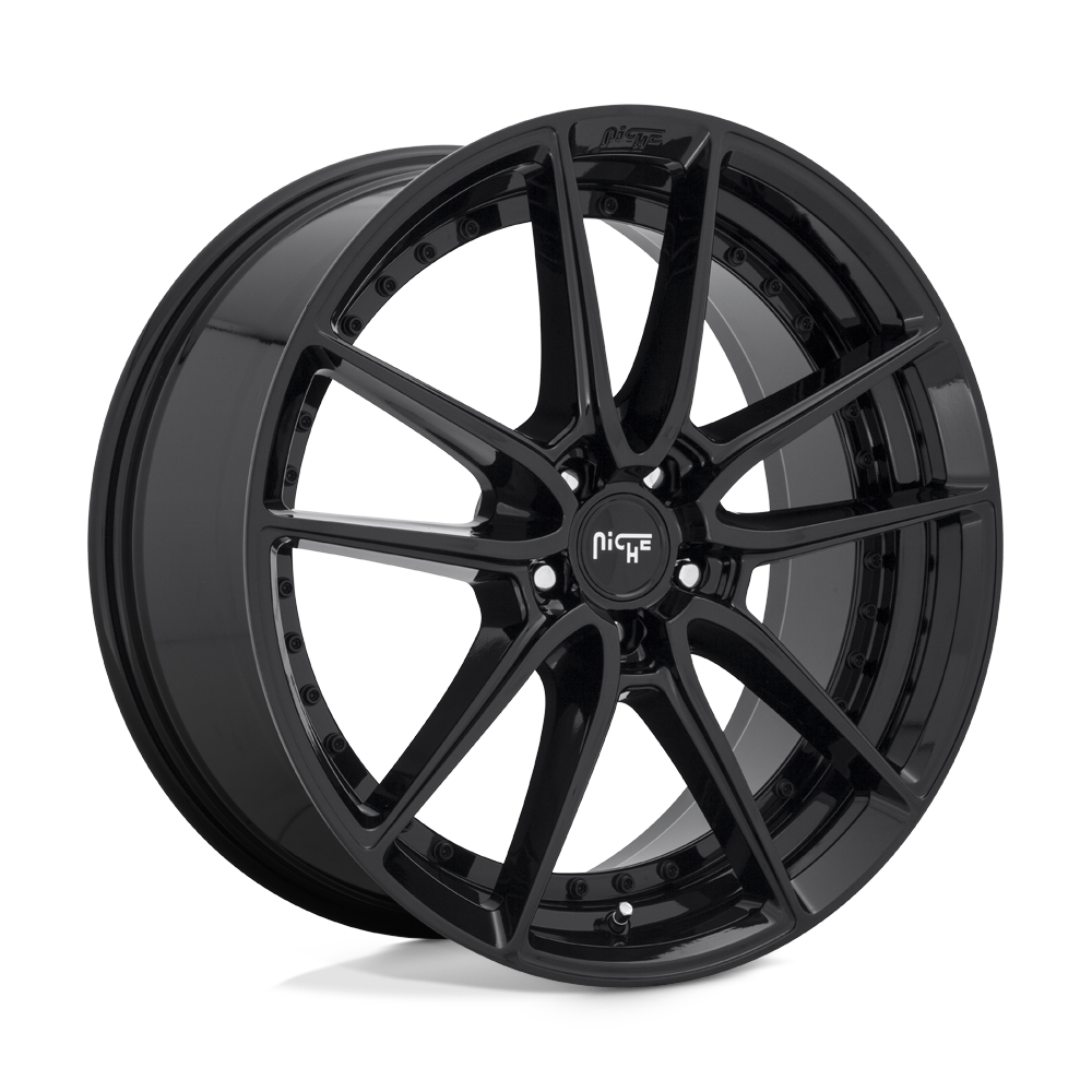 18X8 GLOSS BLACK 30MM Niche 1PC Wheel