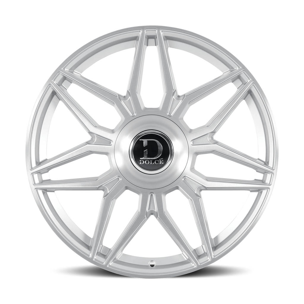 Dolce Luxury Verona 22x9.5 6x139.7 +35et 66.6 Glossy Silver Brush Face Wheel