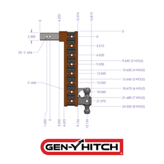 
   Gen-Y Hitch GH-624 MEGA-DUTY – 21,000 lbs Adjustable Trailer Hitch