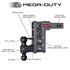 
   Gen-Y Hitch GH-224 MEGA-DUTY Trailer Hitch Ball Mount