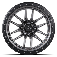 Lock Offroad Krawler 20x10 8x170 -18et 125.2 Matte Gray w/ Matte Black Ring Wheel