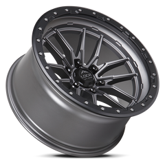 Lock Offroad Krawler 20x10 8x170 -18et 125.2 Matte Gray w/ Matte Black Ring Wheel