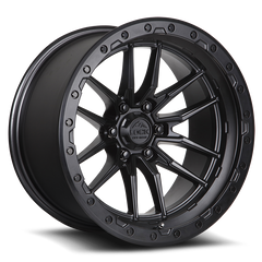 Lock Offroad Krawler 20x10 6x139.7 -18et 106.2 Matte Black w/ Matte Black Ring Wheel