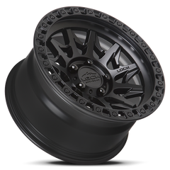 Lock Offroad Lunatic 17x9 6x139.7 +1et 106.2 Matte Black w/ Matte Black Ring Wheel