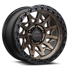 Lock Offroad Lunatic 17x9 6x135 +1et 87.1 Matte Bronze w/ Matte Black Ring Wheel