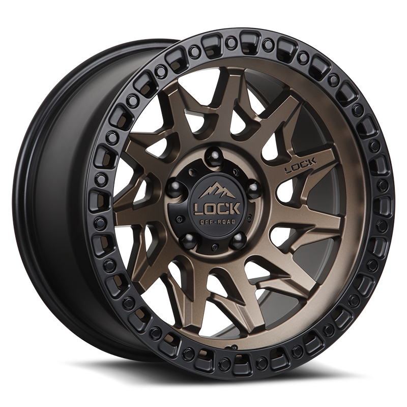 Lock Offroad Lunatic 20x10 8x170 -18et 125.2 Matte Bronze w/ Matte Black Ring Wheel