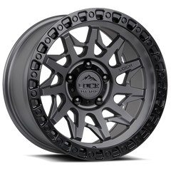 Lock Offroad Lunatic 17x9 6x139.7 -12et 106.2 Matte Gray w/ Matte Black Ring Wheel