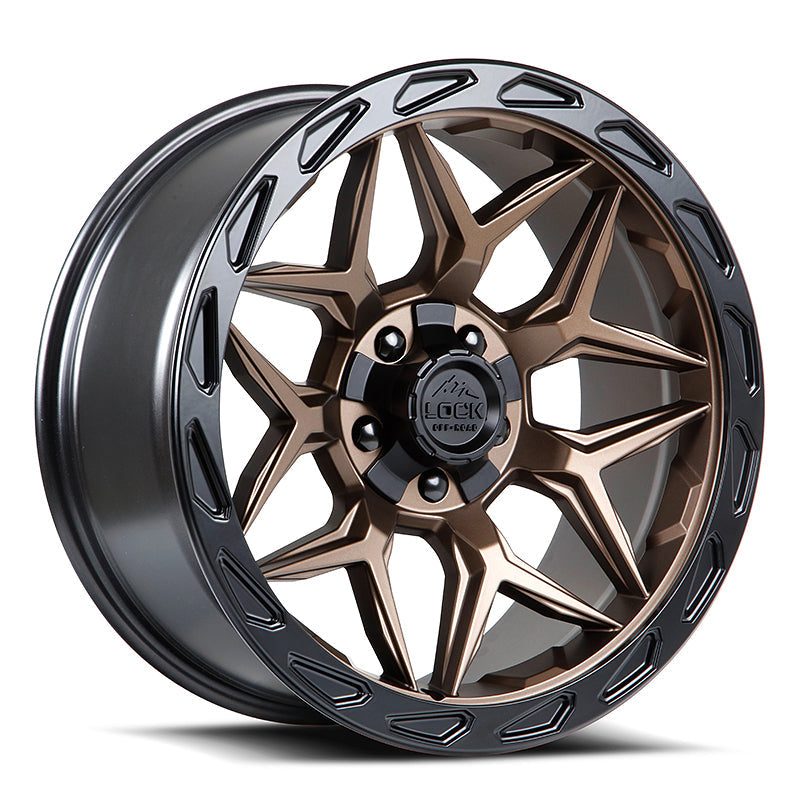 Lock Offroad Matrix 17x9 5x127/5x139.7 0et 87.1 Matte Bronze w/ Matte Black Ring Wheel