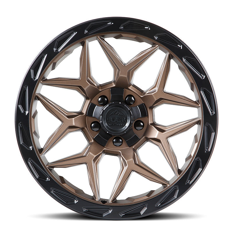 Lock Offroad Matrix 22x10 8x165.1/8x170 -18et 125.2 Matte Bronze w/ Matte Black Ring Wheel