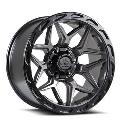 Lock Offroad Matrix 22x10 6x135/6x139.7 -18et 106.2 Matte Gray w/ Matte Black Ring Wheel