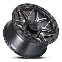 Lock Offroad Matrix 22x10 8x165.1/8x170 -18et 125.2 Matte Gray w/ Matte Black Ring Wheel