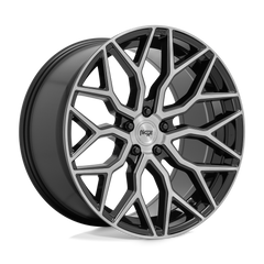 20X9 GLOSS BLACK BRUSHED FACE 35MM Niche 1PC Wheel