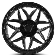 Lock Offroad Matrix 20x9 6x135/6x139.7 0et 106.2 Matte Black w/ Matte Black Ring Wheel