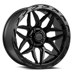 Lock Offroad Matrix 20x9 6x135/6x139.7 0et 106.2 Matte Black w/ Matte Black Ring Wheel