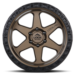 Lock Offroad Olympus 20x10 6x139.7 -24et 106.2 Matte Desert Bronze w/ Matte Black Ring Wheel