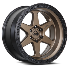 Lock Offroad Olympus 20x9 5x127 0et 71.5 Matte Desert Bronze w/ Matte Black Ring Wheel