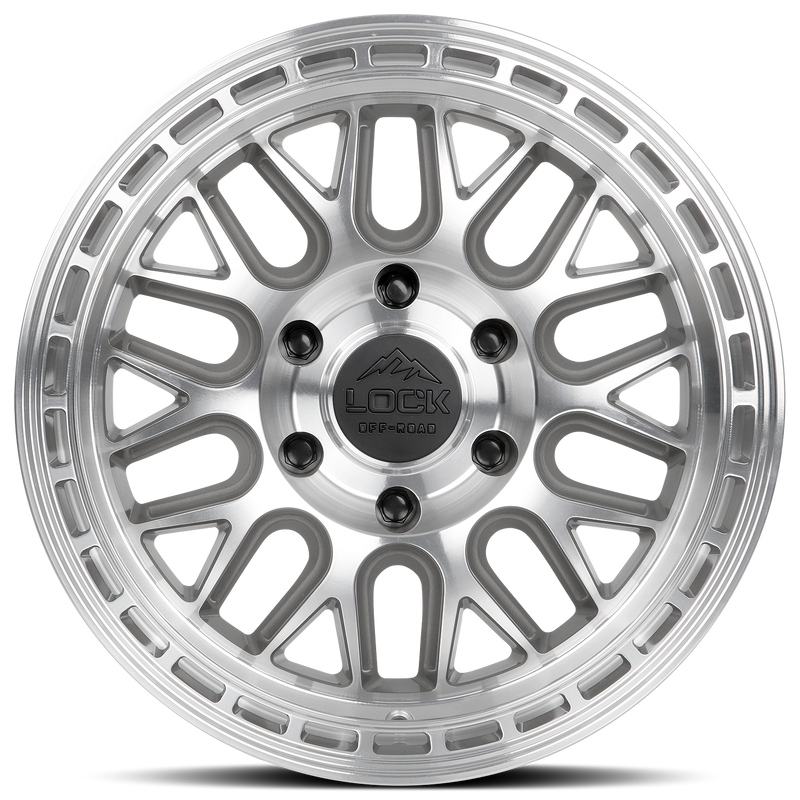 Lock Offroad Onyx 17x9 6x139.7 +1et 106.2 Machined w/ Clear Coat Wheel