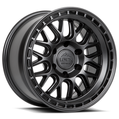 Lock Offroad Onyx 17x9 6x139.7 -12et 106.2 Matte Black w/ Matte Black Ring Wheel