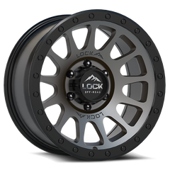 Lock Offroad Yosemite 20x10 6x139.7 -18et 106.2 Matte Gray w/ Matte Black Ring Wheel