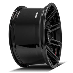 20x10 8x180mm Gloss Black with Brushed Face & Tinted Clear for Chevrolet Silverado 2500 HD 2011-2023-44