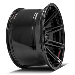 22x12 8x170mm Gloss Black with Brushed Face & Tinted Clear for Ford Excursion 2000-2005-74